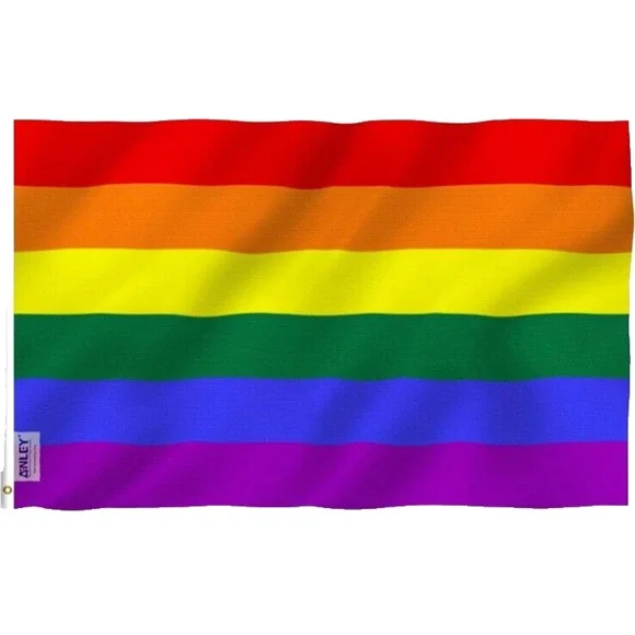 ANLEY Rainbow LGBTQ Gay Lesbian Pride Outdoor Flag 3 x 5 ft. 100% Polyester - Picture 1 of 4
